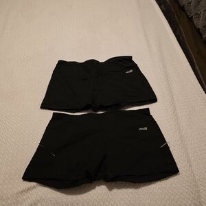 Avia Black Women's Athletic Shorts - Low-Rise Active Shorts